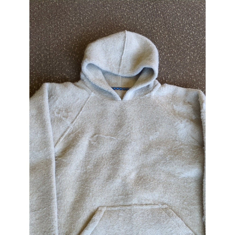Petros Wool Linen Hoodie Sweater Size Large XL See Measurements Beige Cream - Picture 2 of 12